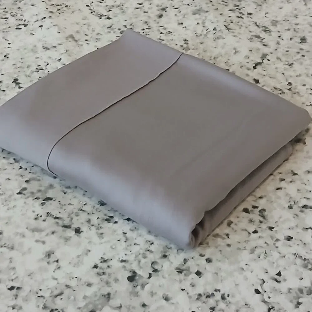 Cotton Blend Sheet Grey Full Size Flat